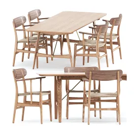 Bm hunting table chair ch by carl hansen son